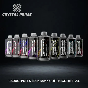 Crystal Prime Deluxe 18000 Box of 10 – Long-Lasting Vaping