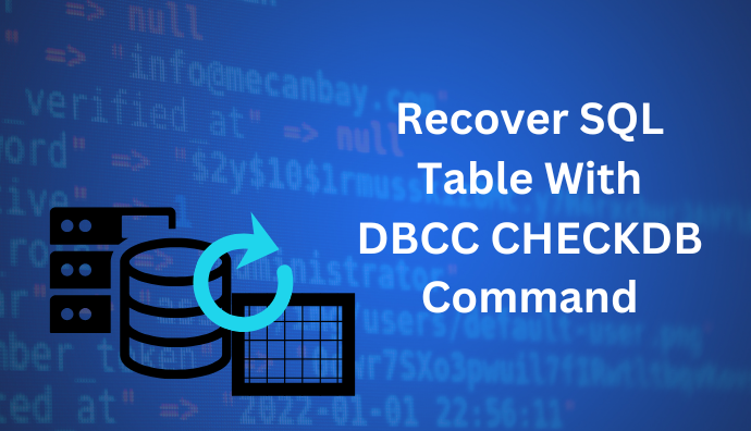 recover sql table with dbcc